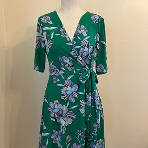 Vince Camuto Green and Blue Floral Dress